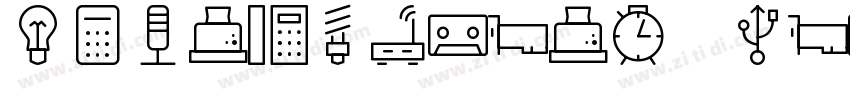 Electronics Line字体转换
